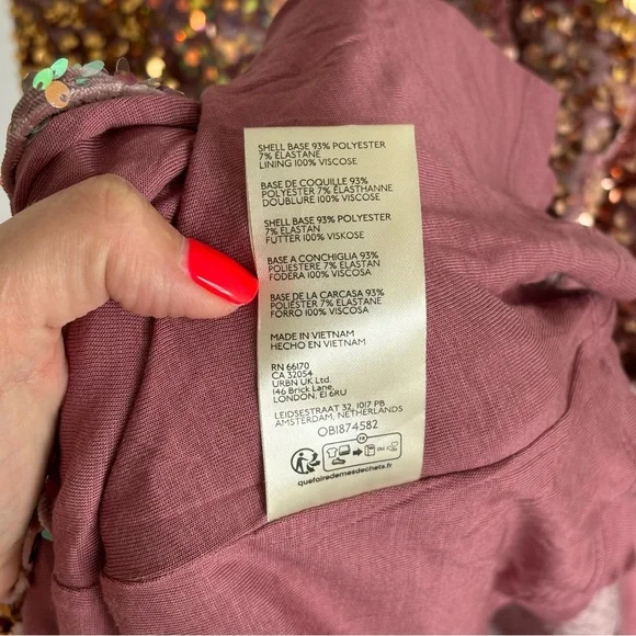 NWOT FREE PEOPLE GLITTER AND GOLD MIDI DRESS Sz S - Picture 15 of 16